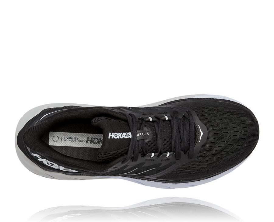 Chaussure Running Hoka One One Arahi 5 Homme - Noir/Blanche - BUW-047139